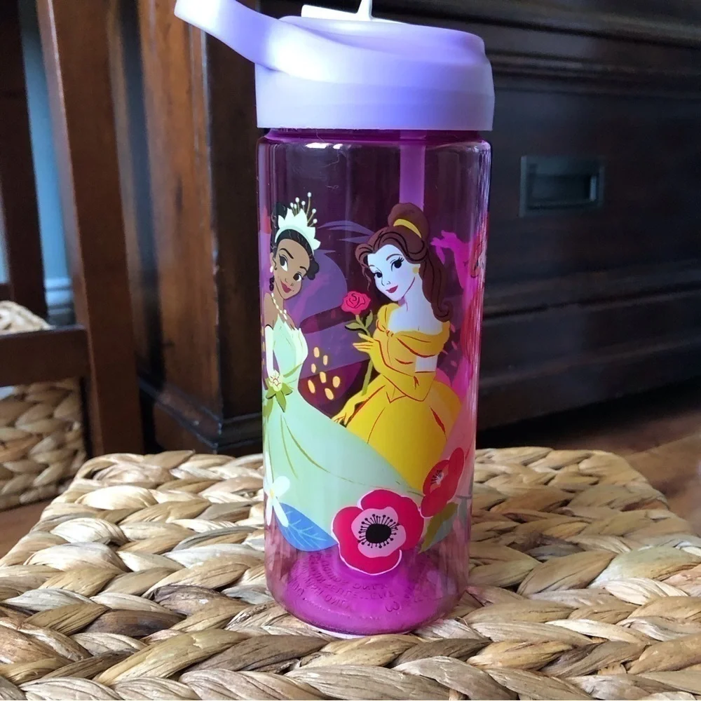 Disney: Princess water bottle with straw